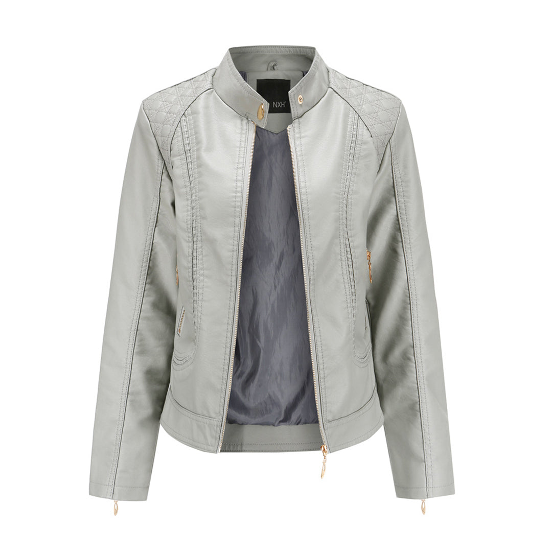GR | Elegant leather jacket for women