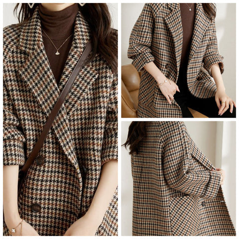 GR | Checkered Blazer For Women