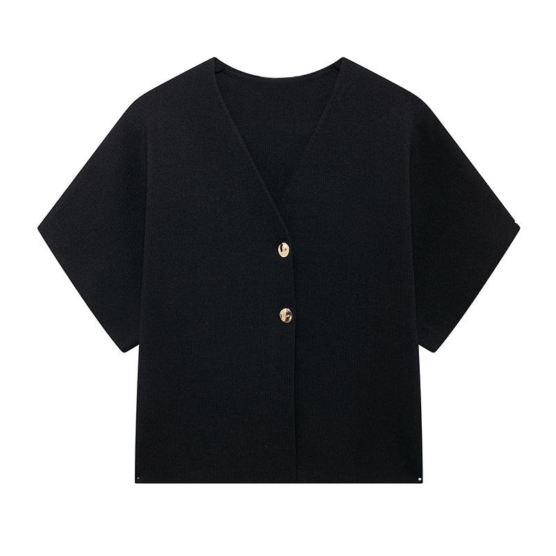 GR | Casual solid color knit top for women