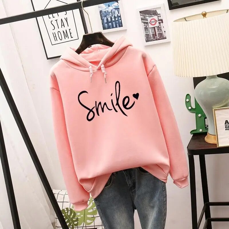 GR | Relaxed Fit Smile Hoodie for Women