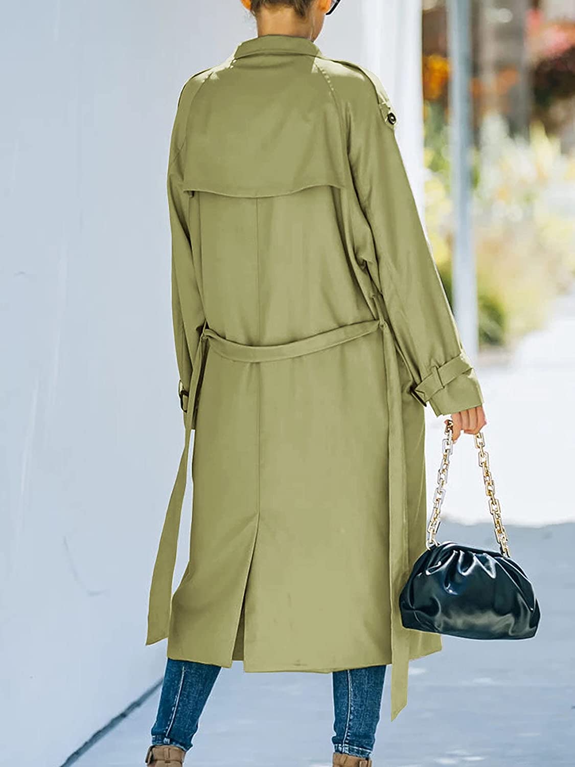 GR All-Weather Equipment | Women's Double-Breasted Raincoat with Belt and Classic Lapel
