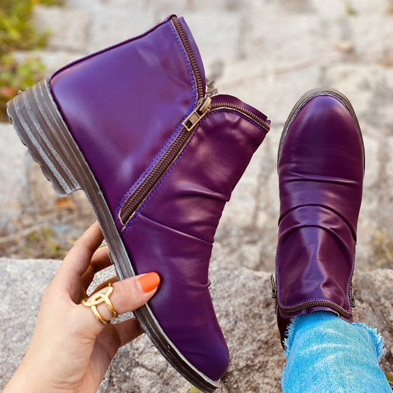GR - Women's Zipper Ankle Boots