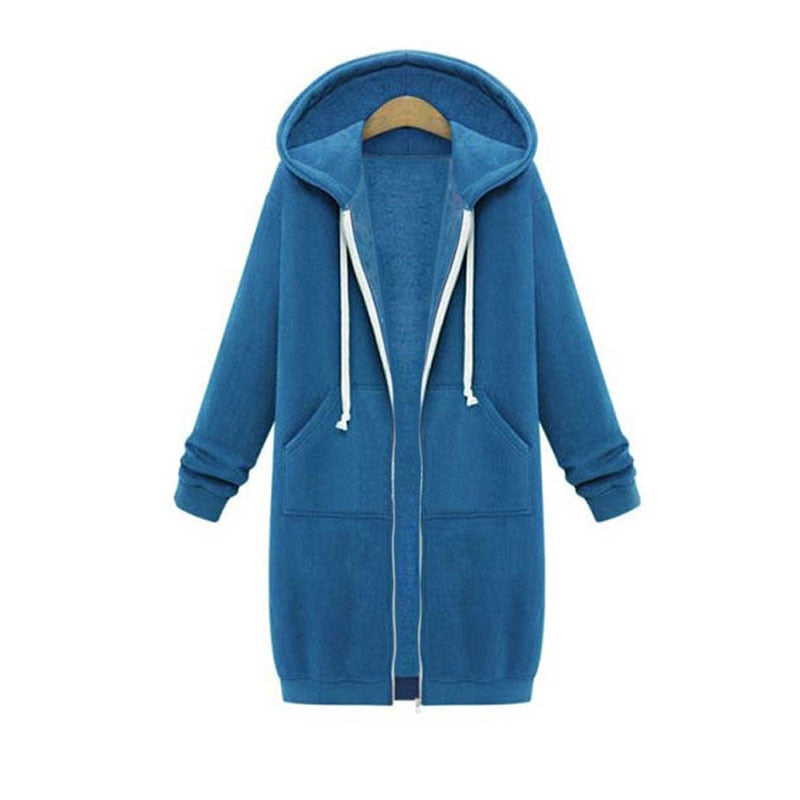 GR | Long, stylish sweatshirt jacket