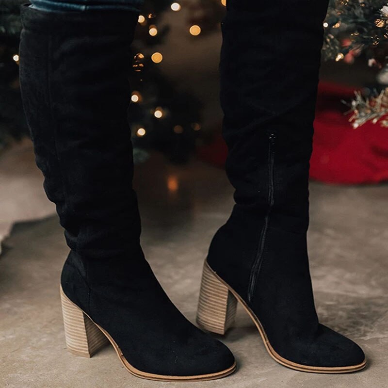 GR - High-heeled knee boots for women