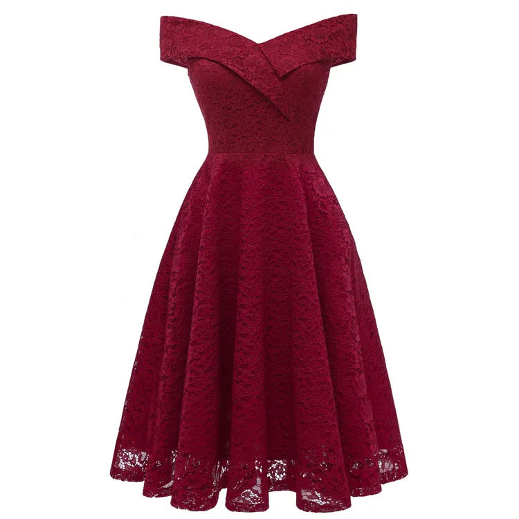 GR | Schulterfreies, Formelles Midikleid Mit Plissee