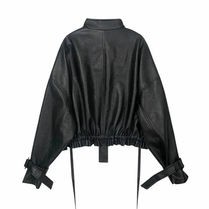 GR | Women's Leather Jacket with Box Cut