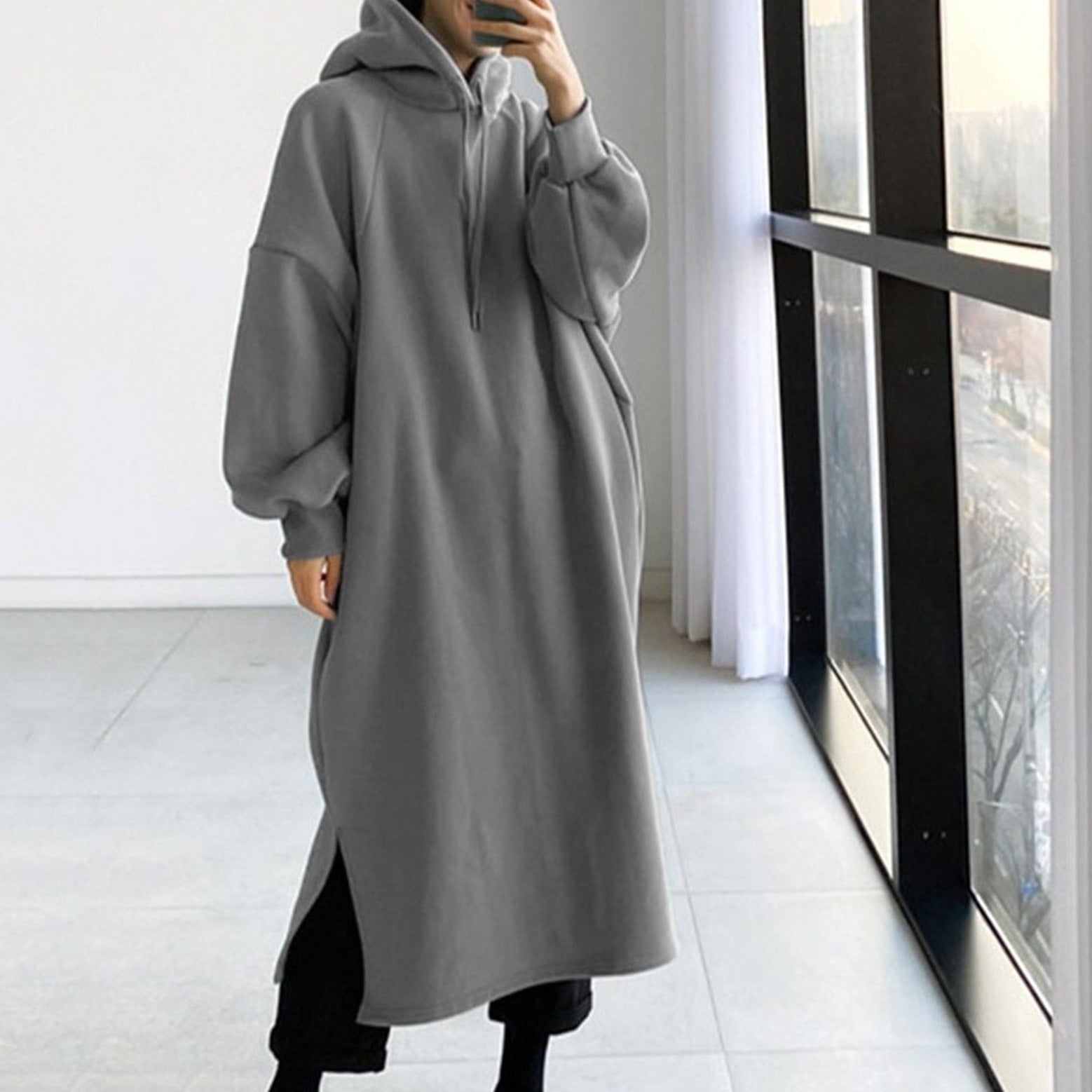 GR | Casual long-sleeved hoodie with hood