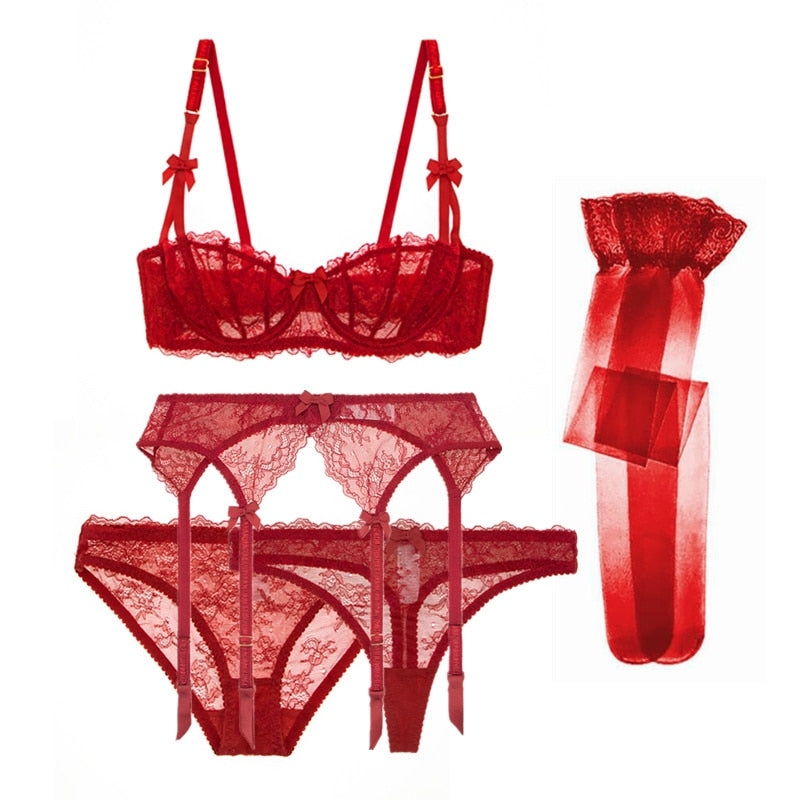 GR | 5-piece lace lingerie set for elegance