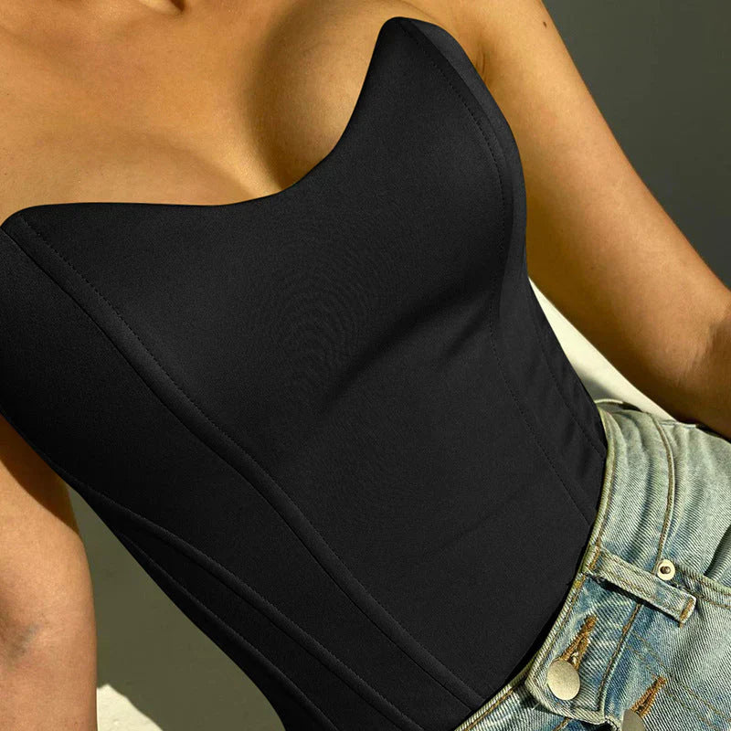 GR | Strapless Corset Crop Top