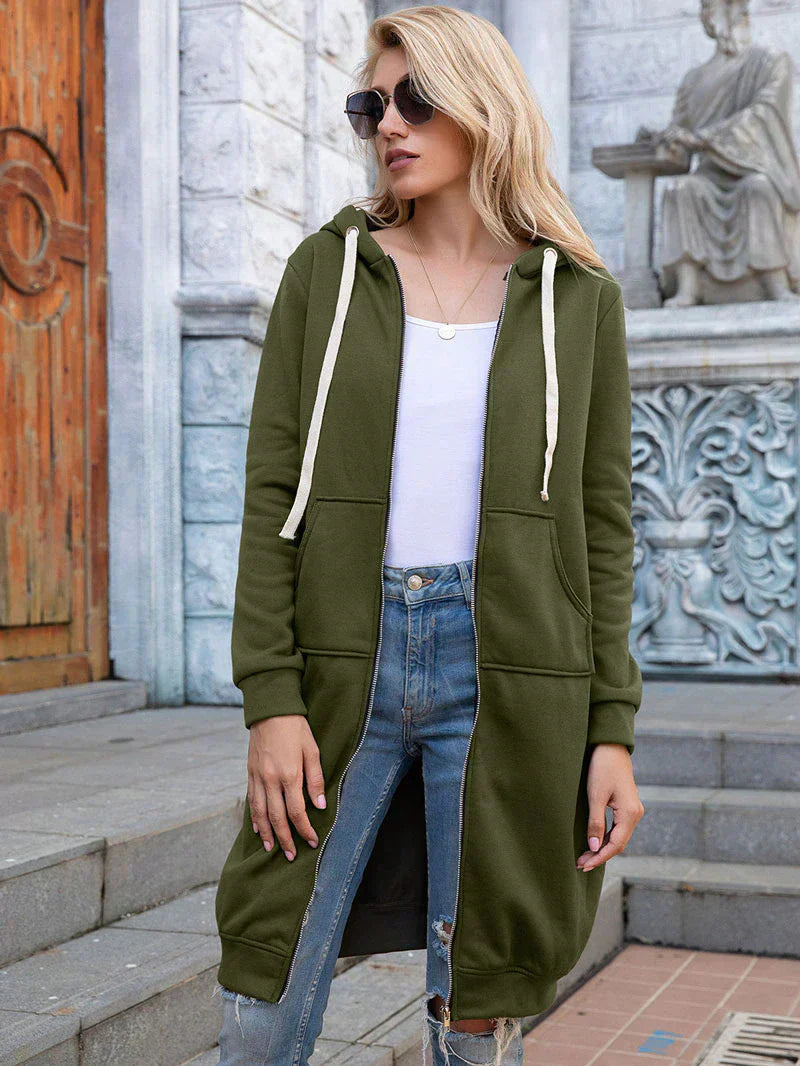 GR | Long, stylish sweatshirt jacket
