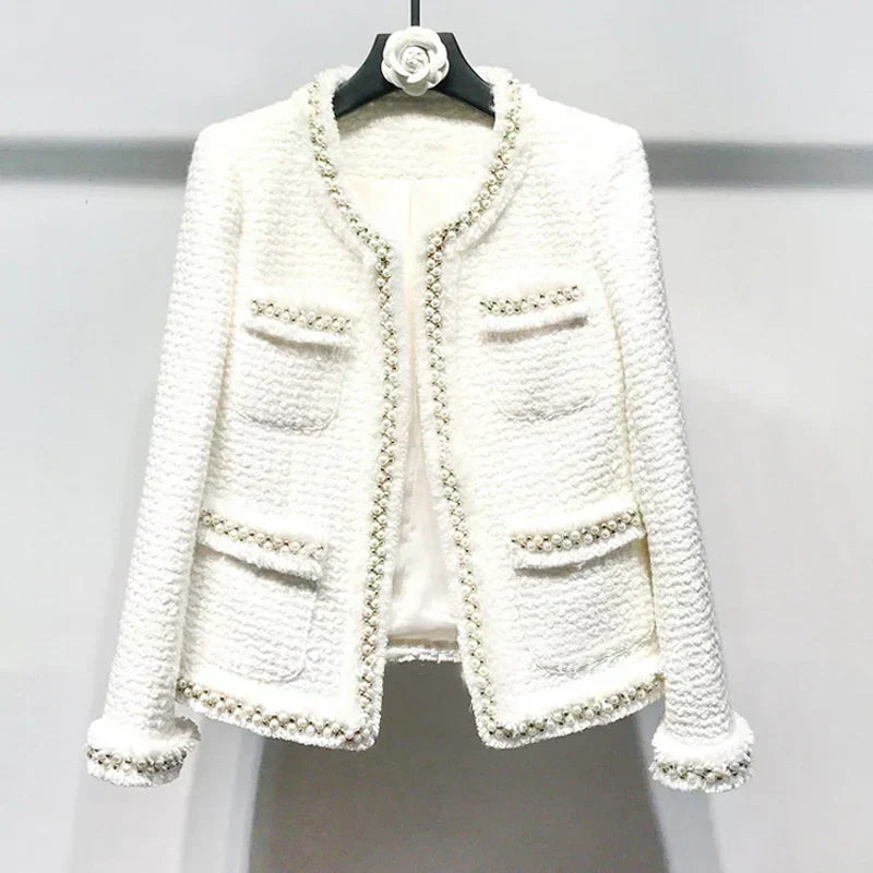 GR | White Tweed Jacket For Women