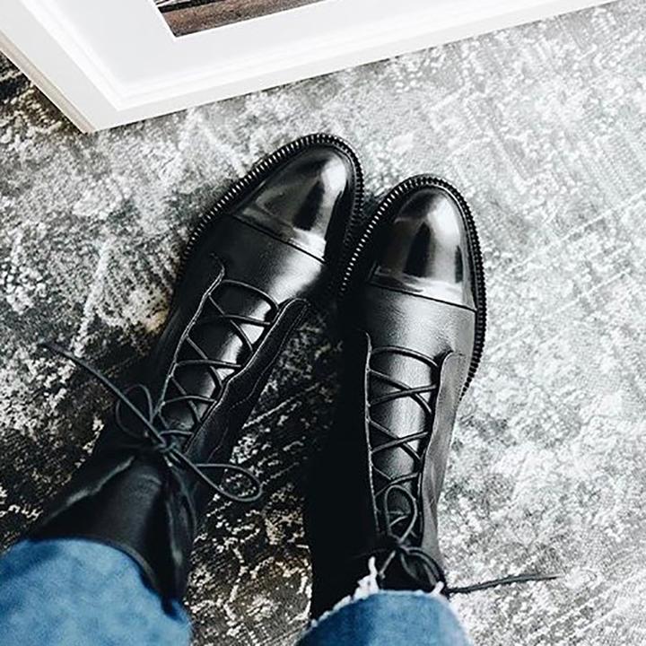 GR | Vintage ankle boots with heels for women