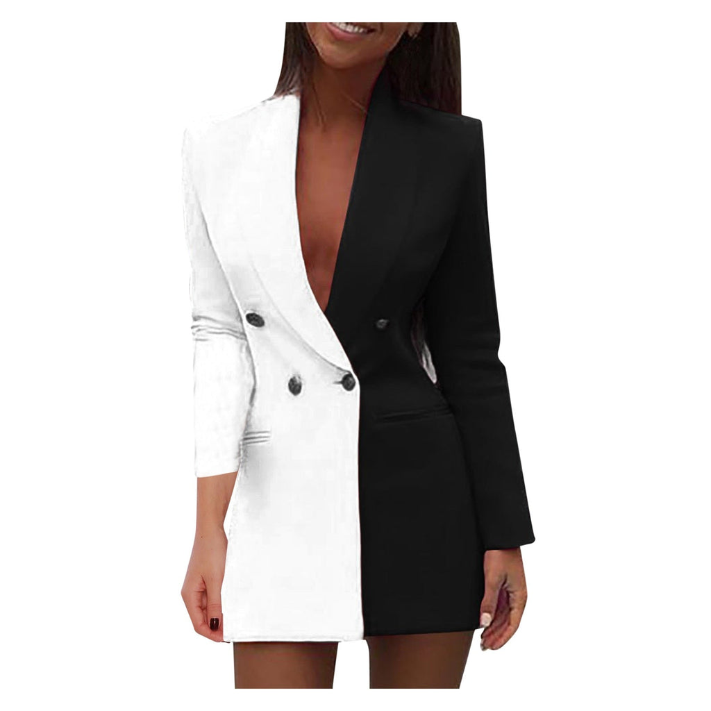 GR | Two-tone blazer dress