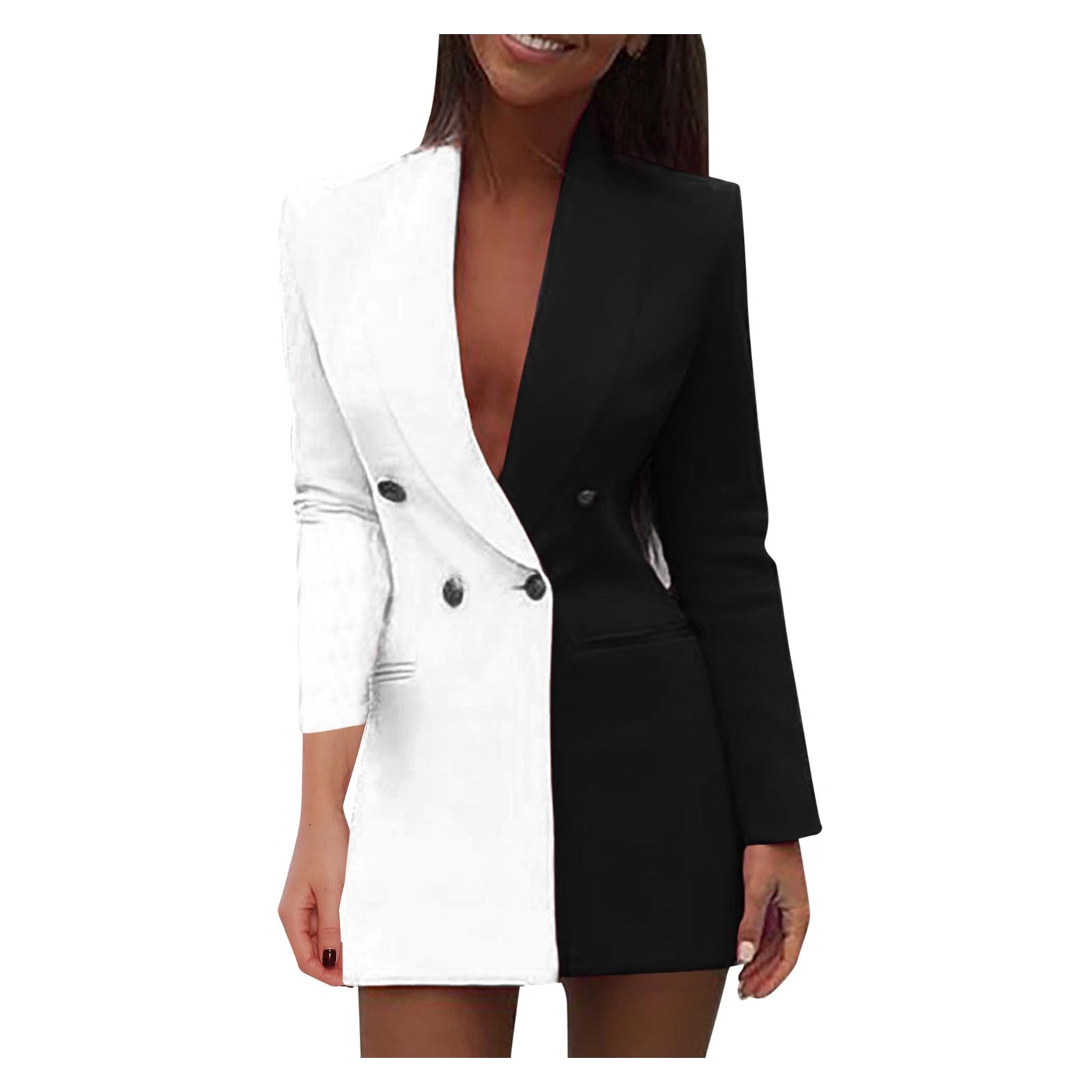 GR | Two-tone blazer dress