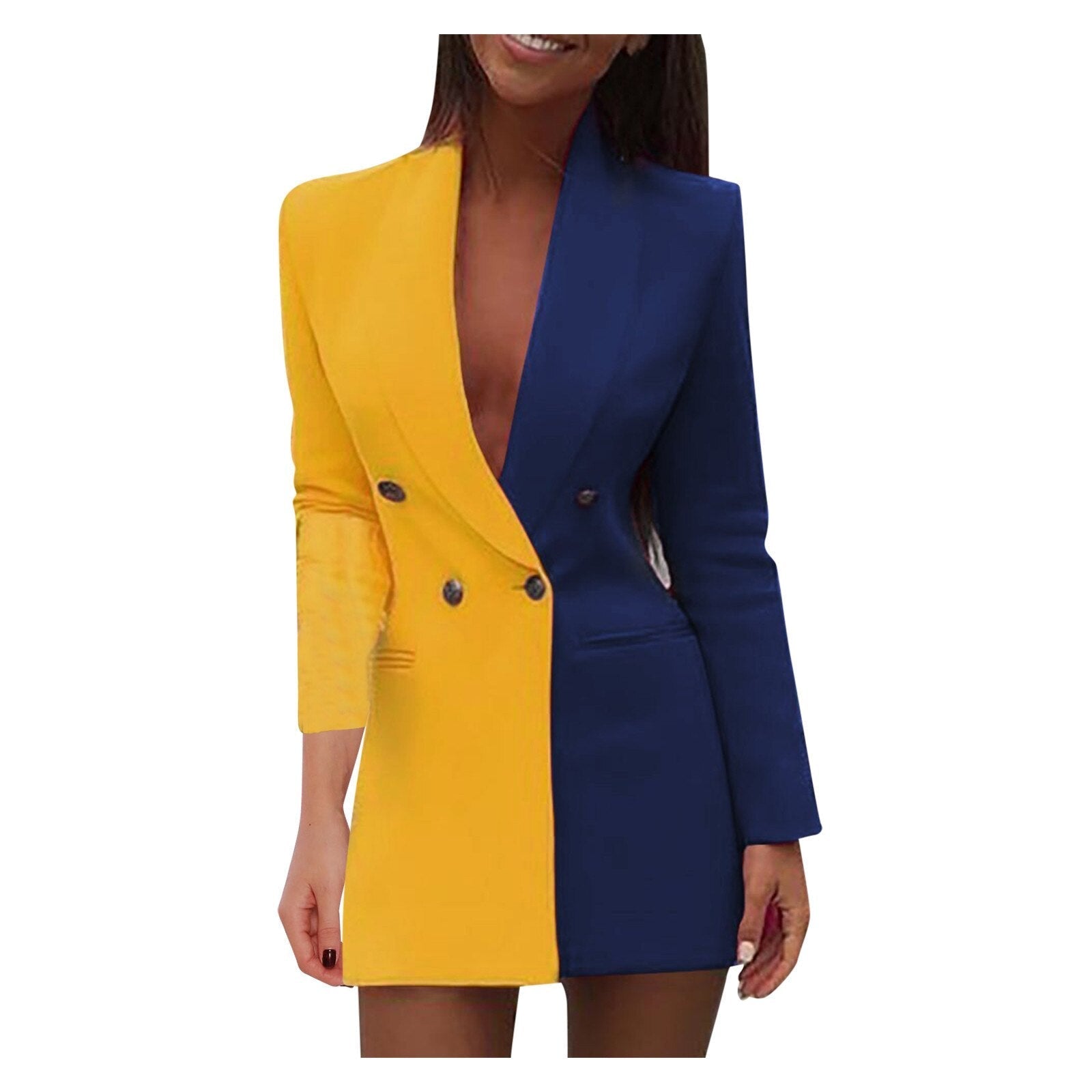 GR | Two-tone blazer dress