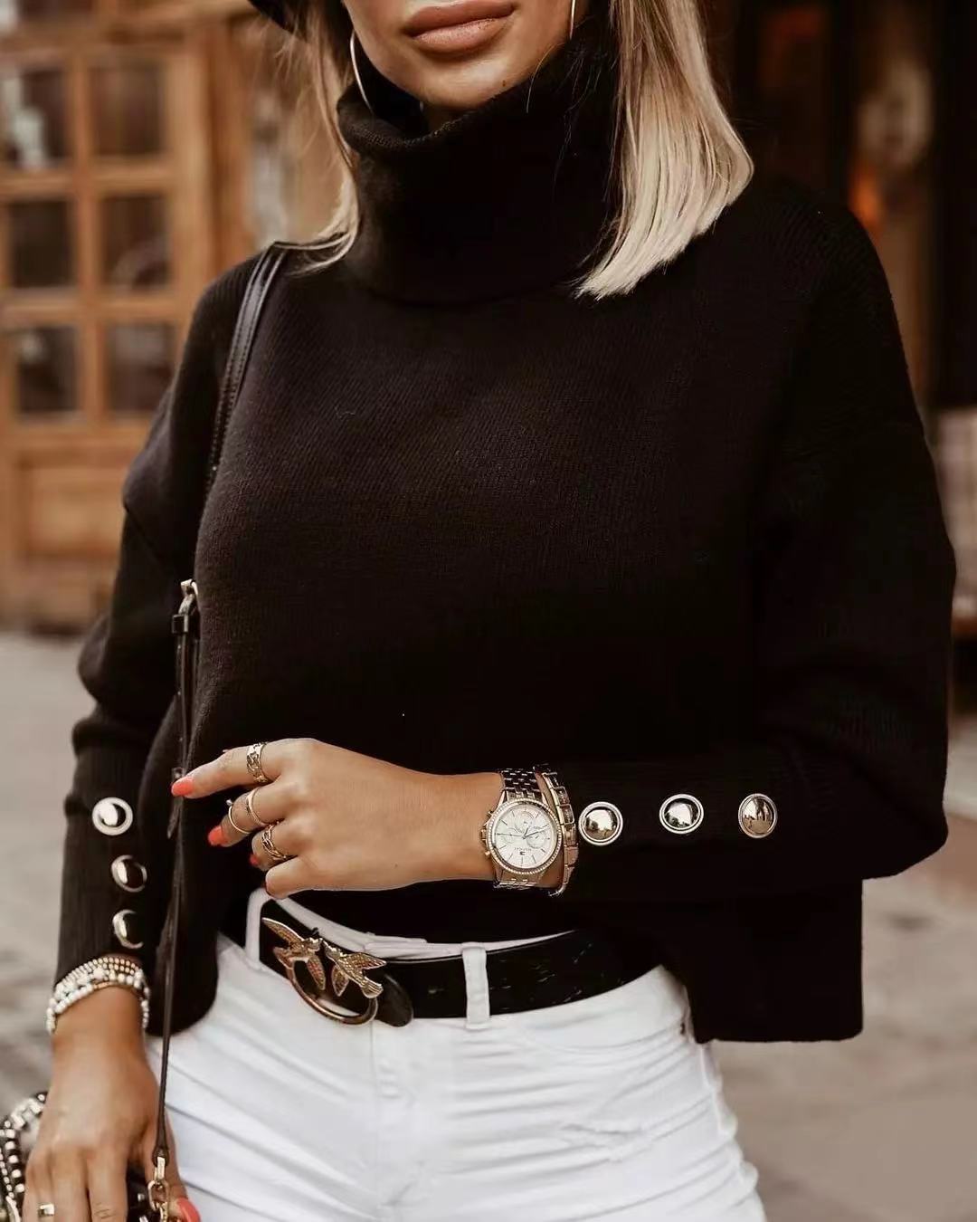 GR - Pullover mit klobigem Rollkragen