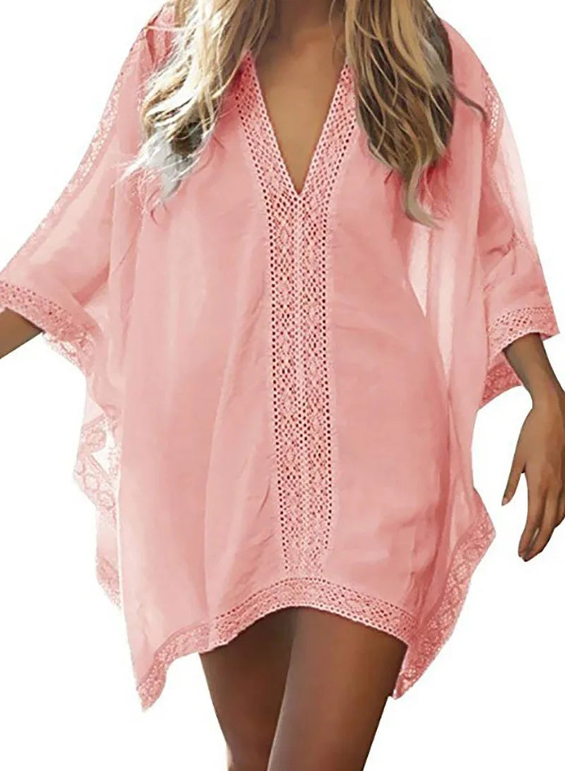 GR-Tasche Swimsuit Cover Up Hollowed-out T-Shirt