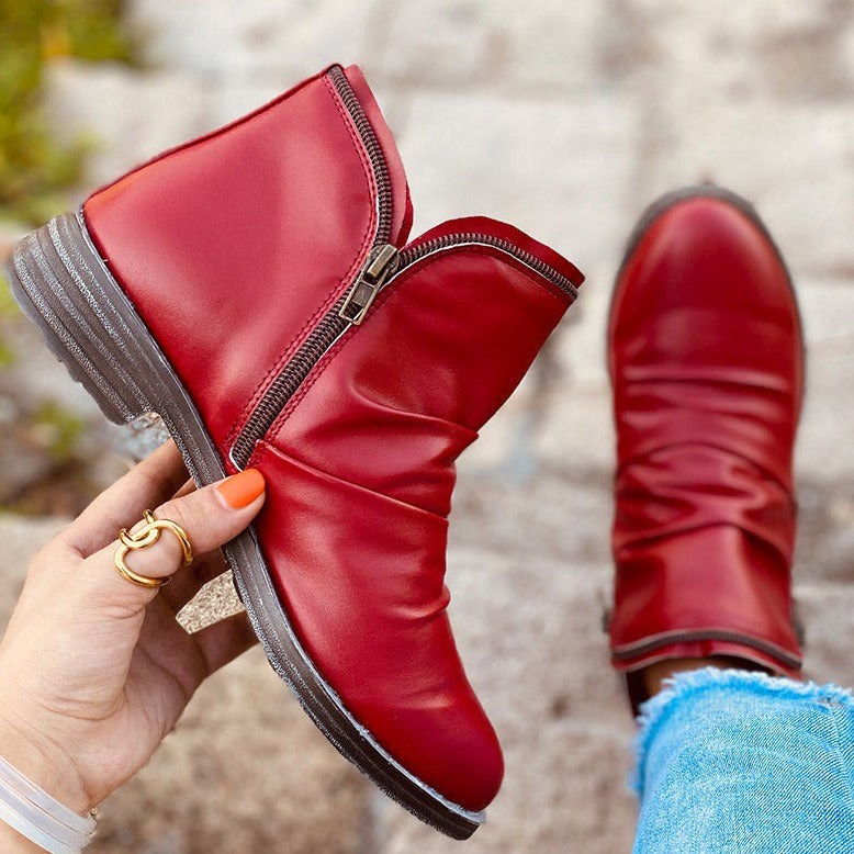 GR - Women's Zipper Ankle Boots