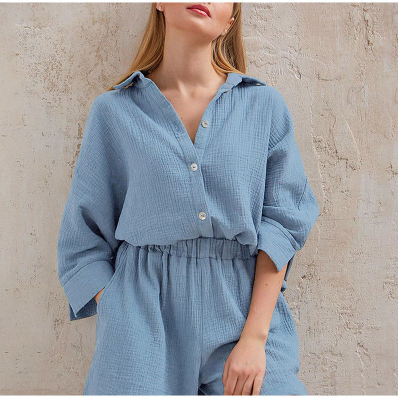 GR LINEN TWO-PIECE SUMMER SET 