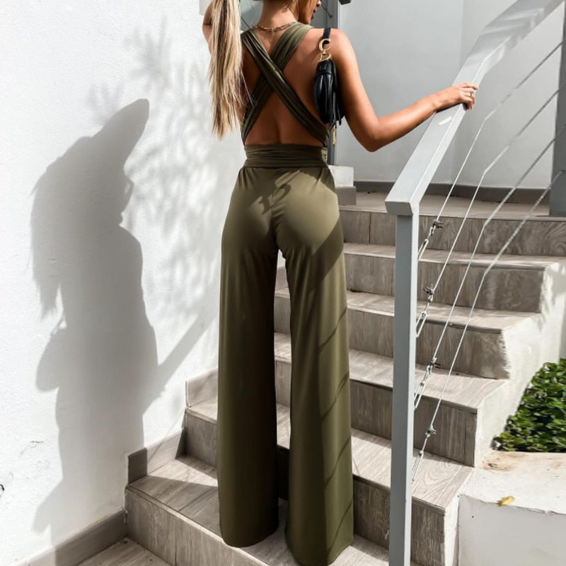 GR - One-piece suit with cut-out straps