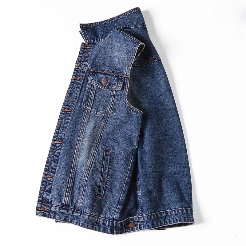 GR | Sleeveless denim vest in military style for outdoor use