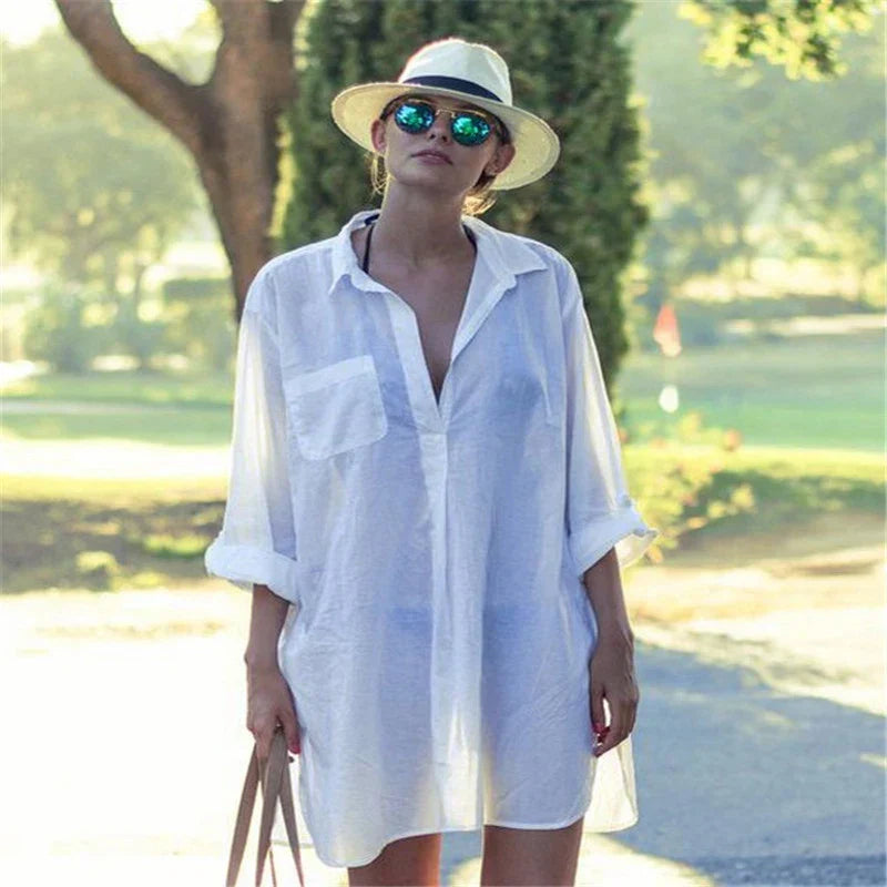 GR-Tasche Swimsuit Cover Up Hollowed-out T-Shirt