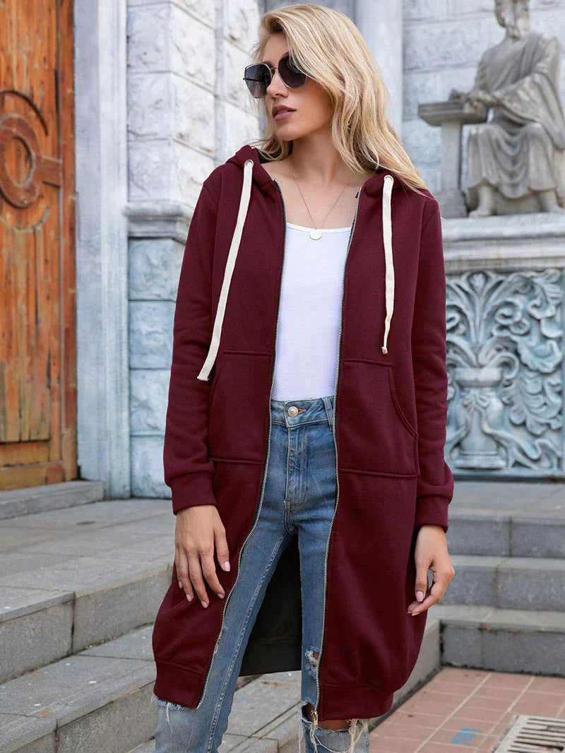 GR | Long, stylish sweatshirt jacket