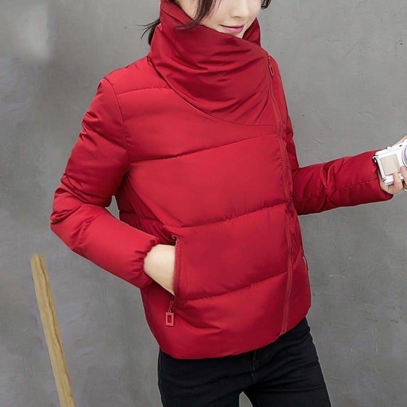 GR | Women's winter jacket with asymmetrical collar