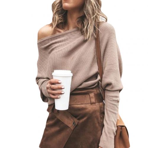 GR Sweater | Trendiger weicher schulterfreier Pullover