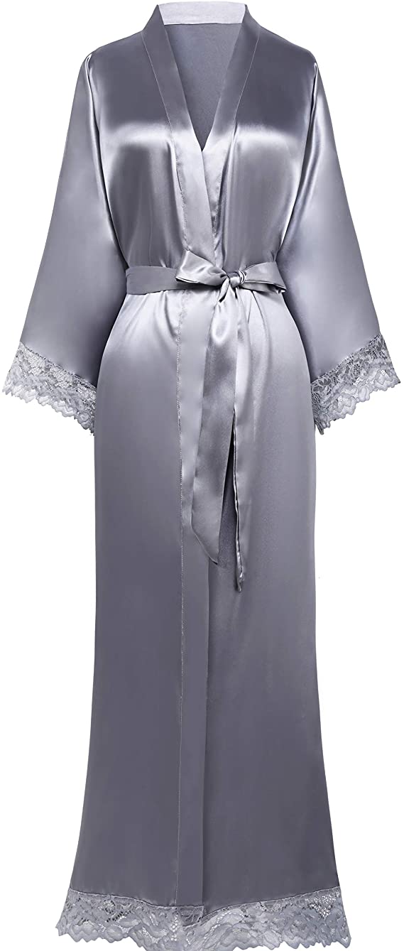 GR | Long bathrobe with spider pattern