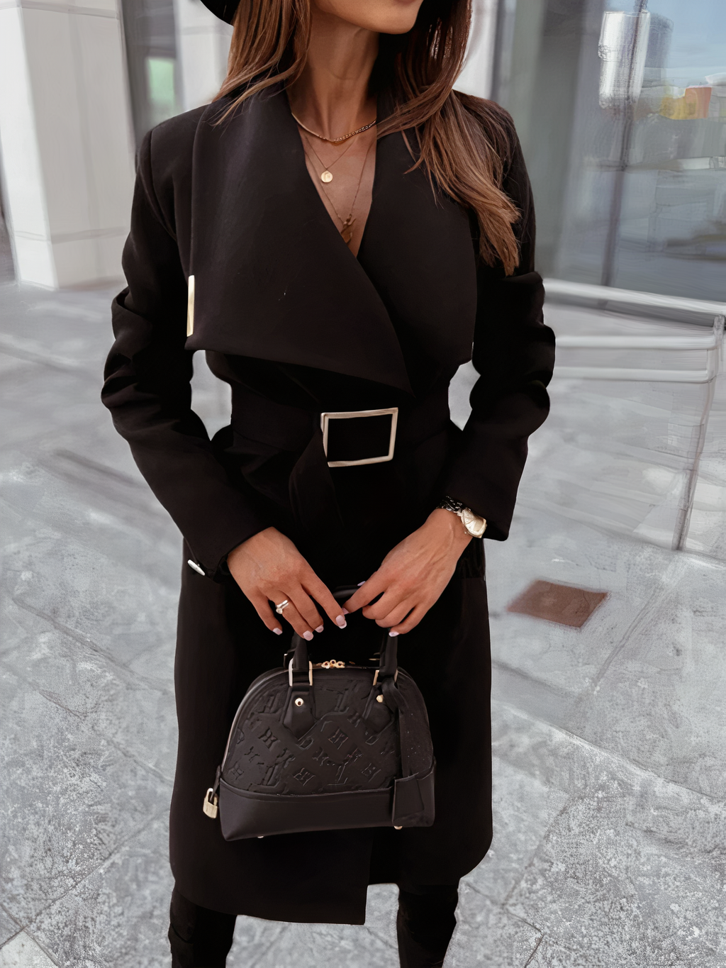 GR - Stylish coat with belt