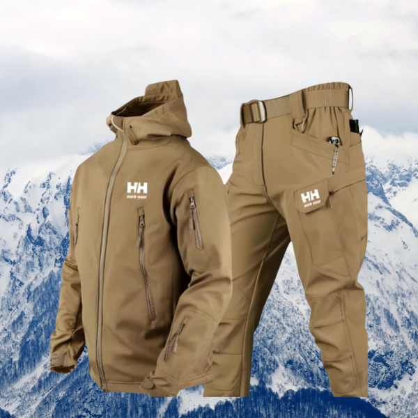GR | Warm Jacket and Trousers Set with Zipper and Pockets