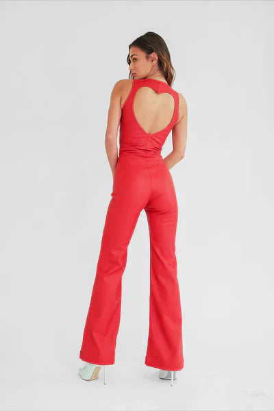 GR | Hollywood Sweetheart Neckline Bodycon Jumpsuit – Stylish and Figure-Flattering