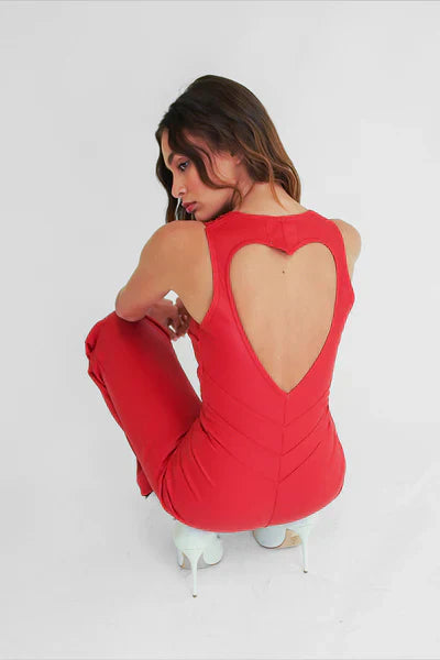 GR | Hollywood Sweetheart Neckline Bodycon Jumpsuit – Stylish and Figure-Flattering