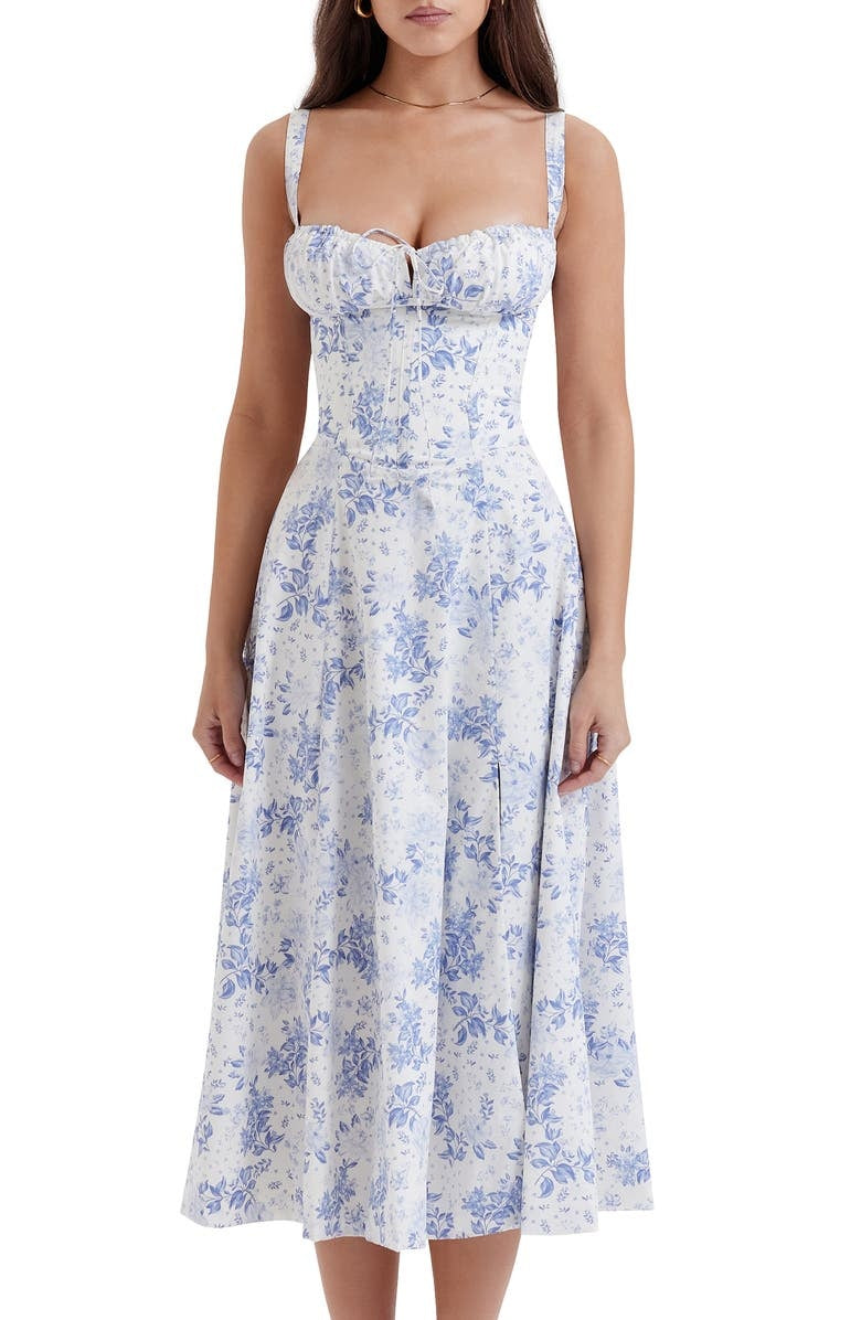 GR - Geblümtes Bustierkleid mit Taillenformung