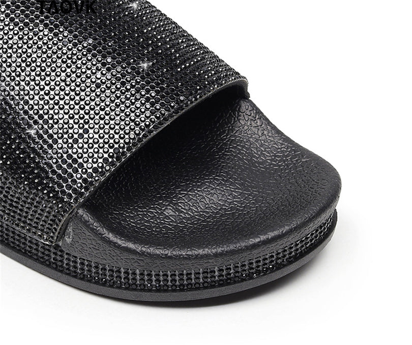 GR | Crystal Diamond Trim Sandals