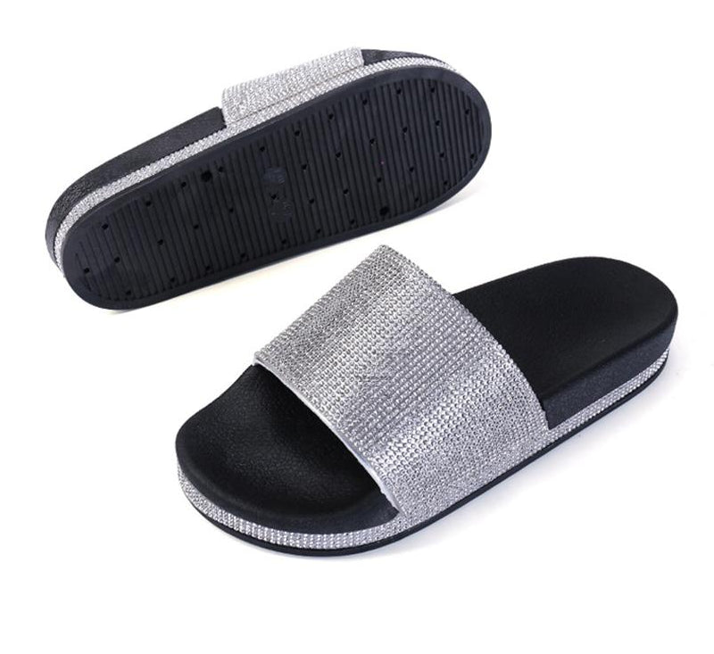 GR | Crystal Diamond Trim Sandals