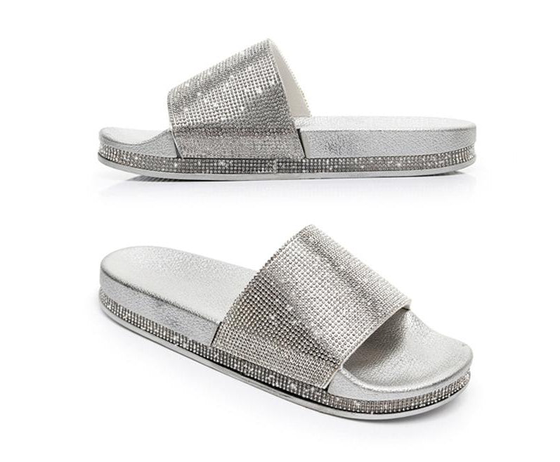 GR | Crystal Diamond Trim Sandals