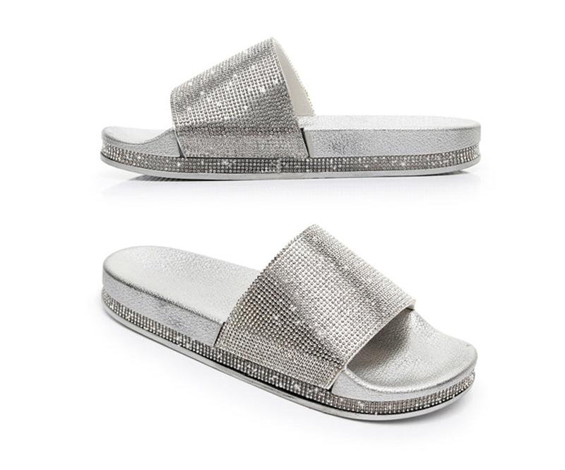 GR | Crystal Diamond Trim Sandals
