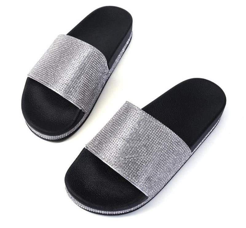 GR | Crystal Diamond Trim Sandals