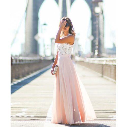 GR | Sleeveless dress Elegant lace top Flowing long skirt Festive wear