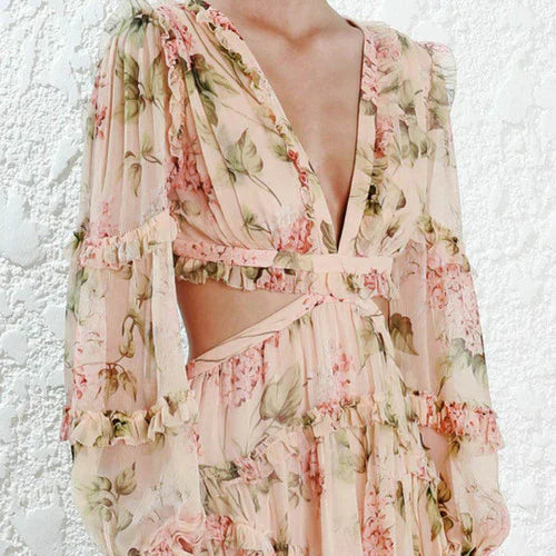 with a cutout at the waist