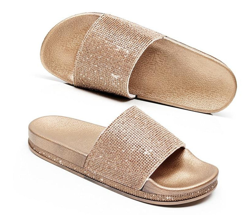 GR | Crystal Diamond Trim Sandals