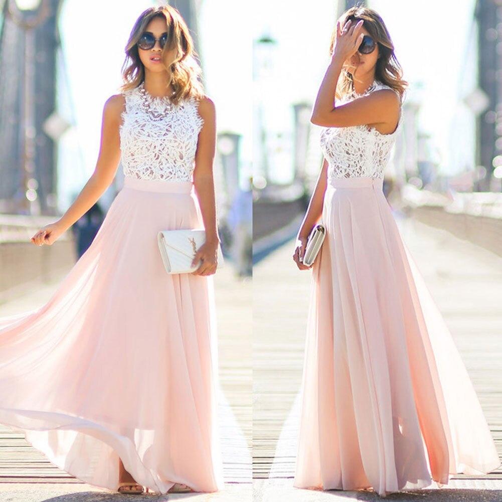 GR | Sleeveless dress Elegant lace top Flowing long skirt Festive wear