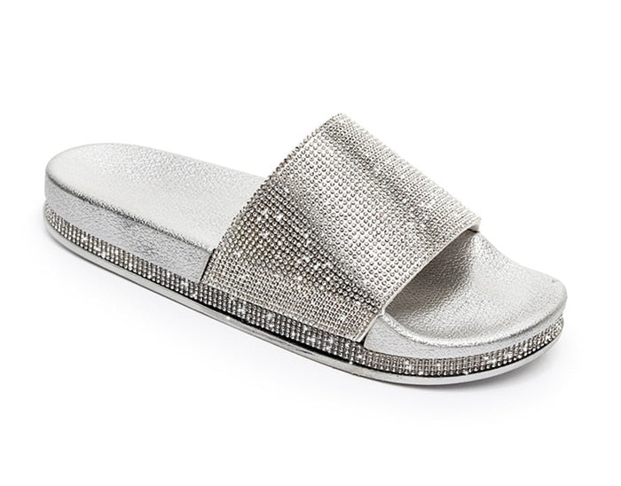 GR | Crystal Diamond Trim Sandals