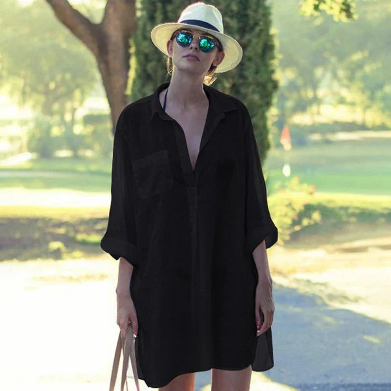 GR-Tasche Swimsuit Cover Up Hollowed-out T-Shirt
