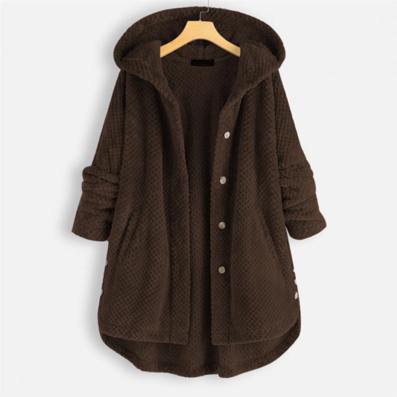GR | Stylische, Superweiche Fleece-Kapuzenjacke