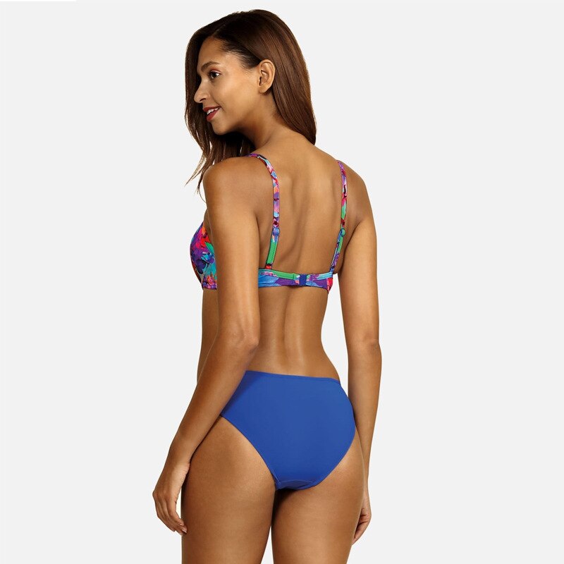 GR - Floral Blue Bikini Set