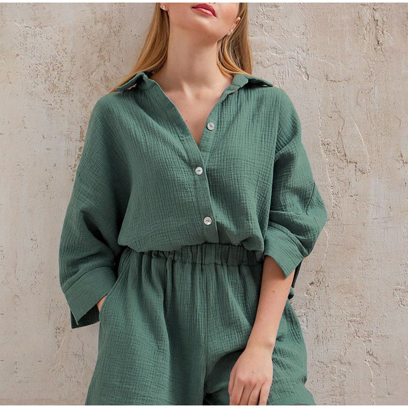 GR LINEN TWO-PIECE SUMMER SET 