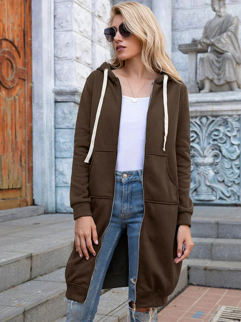 GR | Long, stylish sweatshirt jacket